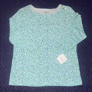 Croft&Barrow Teal Speckled Shirt